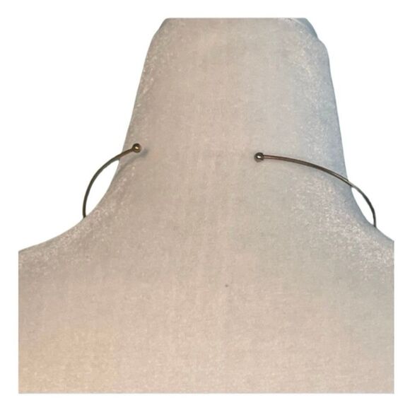 Vintage Statement Necklace Green Pink Gold Hand Painted Pendent Gold Tone Metal - Picture 4 of 4